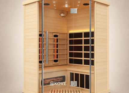 KOVE Corner Full Spectrum Infrared Sauna – 3–4 Person
