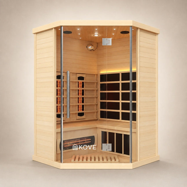 KOVE Corner Full Spectrum Infrared Sauna – 3–4 Person
