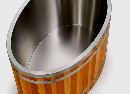 KOVE Duo Oval Cedar Ice Bath – Reclined Cold Plunge - Two Person
