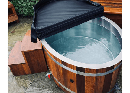 KOVE Oval Cedar Ice Bath – Reclined Cold Plunge