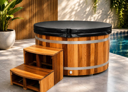 KOVE Oval Cedar Ice Bath – Reclined Cold Plunge