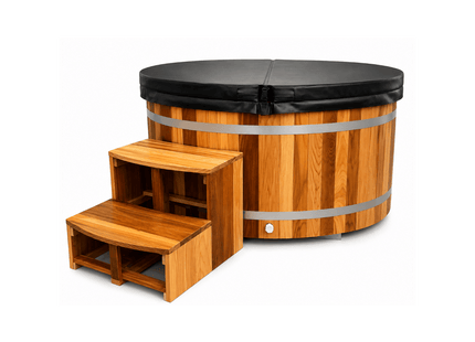 KOVE Oval Cedar Ice Bath – Reclined Cold Plunge