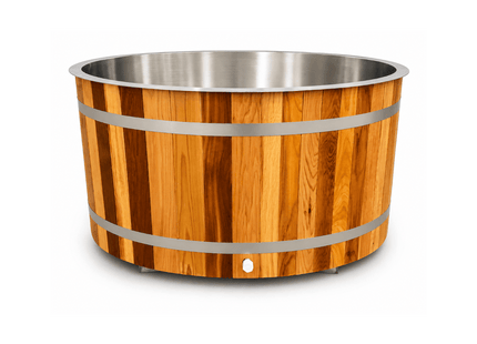 KOVE Oval Cedar Ice Bath – Reclined Cold Plunge