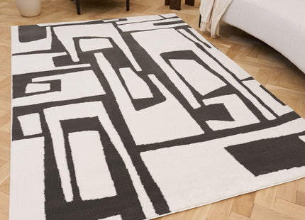 Loft Abstract Dark Grey Rug