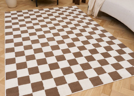Loft Checkerboard Brown Rug