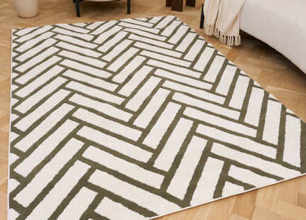 Loft Chevron Green Rug