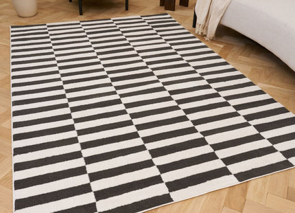 Loft Striped Dark Grey Rug