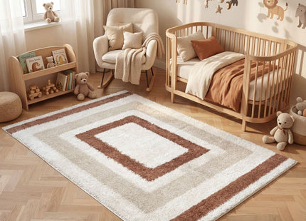 Moodi Shaggy Cream/Terra Slatefern Rug