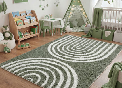 Moodi Shaggy Green Reverie Rug