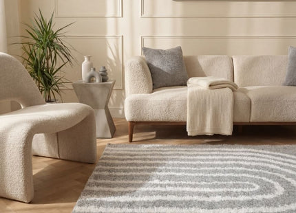 Moodi Shaggy Grey Echo Rug