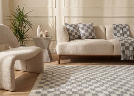 Moodi Shaggy Grey Mulberry Rug