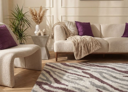 Moodi Shaggy Grey/Purple Mauvine Rug