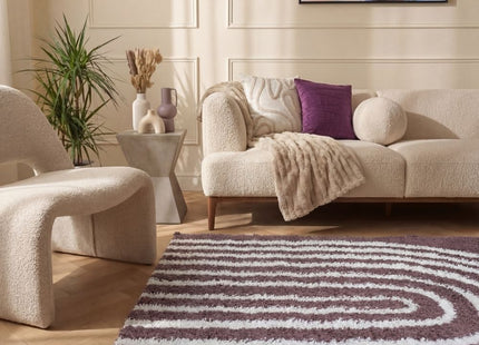 Moodi Shaggy Purple Velvetine Rug
