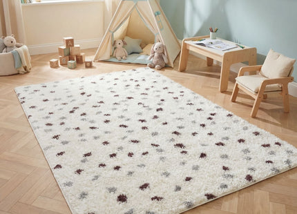Moodi Shaggy Grey/Purple Plumetis Rug