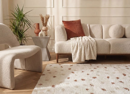 Moodi Shaggy Cream/Terra Biscotti Rug