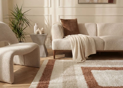 Moodi Shaggy Cream/Terra Slatefern Rug