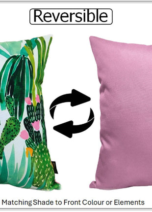 OLIVIA ROCCO Cactus Outdoor Waterproof Cushion Covers 43 x 43 cm Garden Patio for Sofa and Bedroom Styling