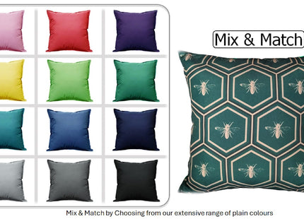 OLIVIA ROCCO Emerald Bees Waterproof Cushion Covers 43 x 43 cm Reversible Breathable