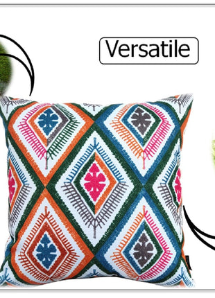 OLIVIA ROCCO Vibrant Meze Outdoor Waterproof Cushion Covers 43 x 43 cm Garden Patio