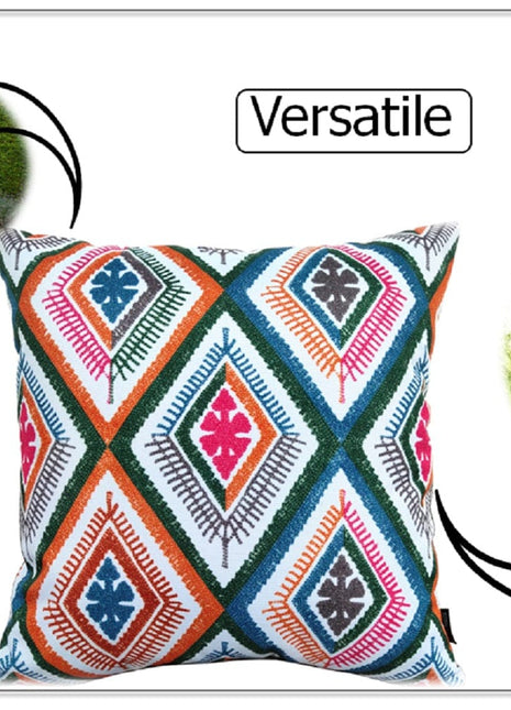 OLIVIA ROCCO Vibrant Meze Outdoor Waterproof Cushion Covers 43 x 43 cm Garden Patio