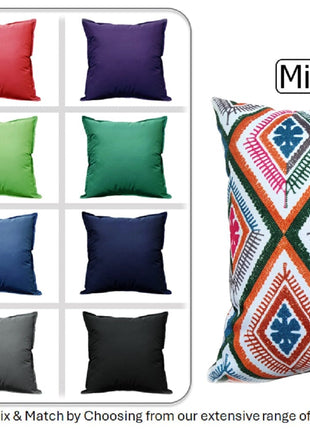 OLIVIA ROCCO Vibrant Meze Outdoor Waterproof Cushion Covers 43 x 43 cm Garden Patio
