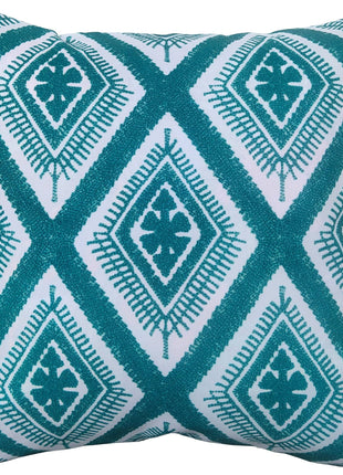 OLIVIA ROCCO Meze Teal Waterproof Cushion Covers 43 x 43 cm Reversible Breathable Indoor