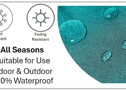 OLIVIA ROCCO Meze Teal Waterproof Cushion Covers 43 x 43 cm Reversible Breathable Indoor