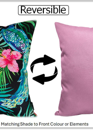 OLIVIA ROCCO Peacock Waterproof Cushion Covers 43 X 43 CM Reversible Breathable Bedroom Refresh Sofa Accent