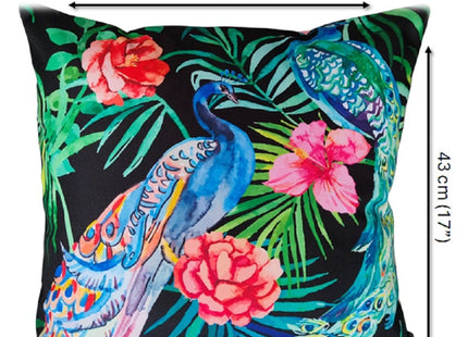 OLIVIA ROCCO Peacock Waterproof Cushion Covers 43 X 43 CM Reversible Breathable Bedroom Refresh Sofa Accent