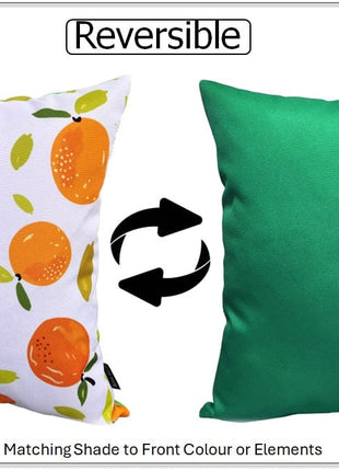 OLIVIA ROCCO Summer Fruits Waterproof Cushion Covers 43 x 43 cm Reversible Indoor Outdoor