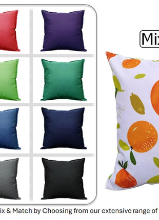 OLIVIA ROCCO Summer Fruits Waterproof Cushion Covers 43 x 43 cm Reversible Indoor Outdoor