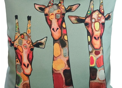 OLIVIA ROCCO Giraffe Waterproof Cushion Covers 43x43 Cm Reversible Breathable Indoor