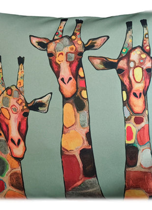 OLIVIA ROCCO Giraffe Waterproof Cushion Covers 43x43 Cm Reversible Breathable Indoor