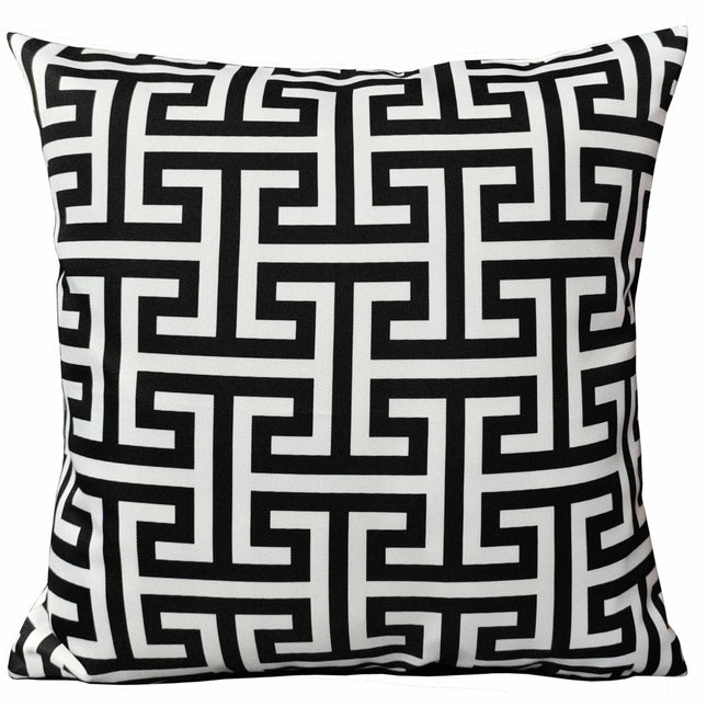 OLIVIA ROCCO Milano Black Waterproof Cushion Covers 43x43 cm Reversible Breathable