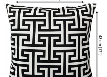 OLIVIA ROCCO Milano Black Waterproof Cushion Covers 43x43 cm Reversible Breathable