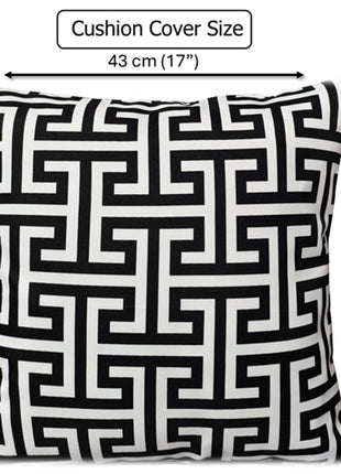 OLIVIA ROCCO Milano Black Waterproof Cushion Covers 43x43 cm Reversible Breathable