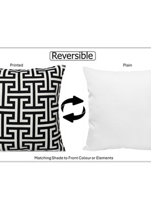 OLIVIA ROCCO Milano Black Waterproof Cushion Covers 43x43 cm Reversible Breathable