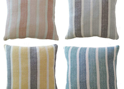 OLIVIA ROCCO Cushion Covers Striped Indian Cotton Indoor Outdoor With Discreet Zipper