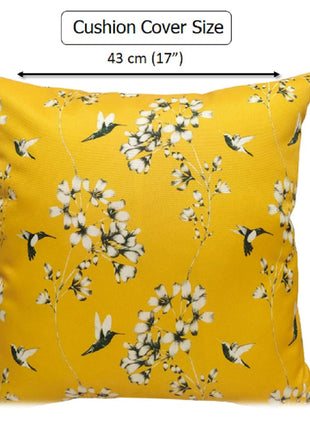 OLIVIA ROCCO Jardin Ochre Waterproof Outdoor Cushion Covers 43 x 43 cm Garden Patio