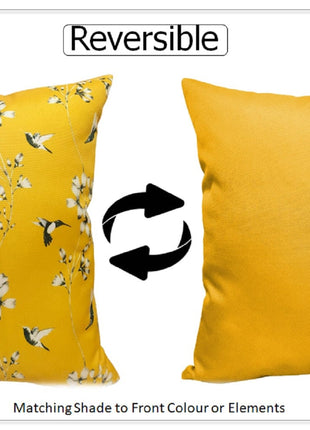 OLIVIA ROCCO Jardin Ochre Waterproof Outdoor Cushion Covers 43 x 43 cm Garden Patio