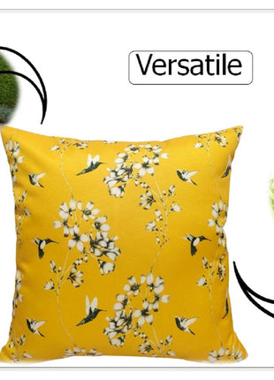 OLIVIA ROCCO Jardin Ochre Waterproof Outdoor Cushion Covers 43 x 43 cm Garden Patio