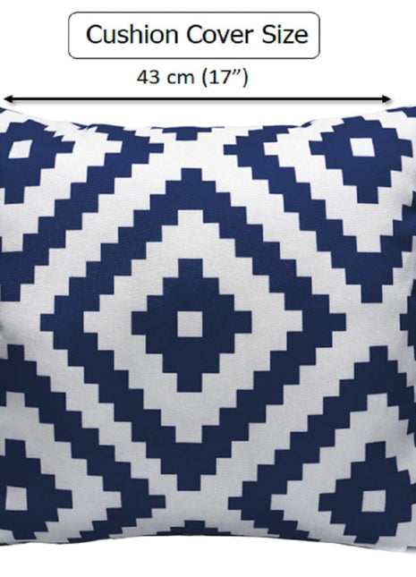 OLIVIA ROCCO Nairobi Navy Waterproof Outdoor Cushion Covers 43x43 CM Weather-Resistant