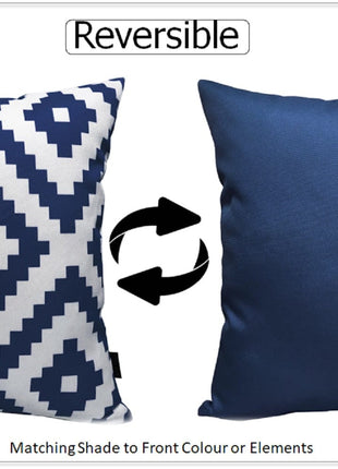 OLIVIA ROCCO Nairobi Navy Waterproof Outdoor Cushion Covers 43x43 CM Weather-Resistant