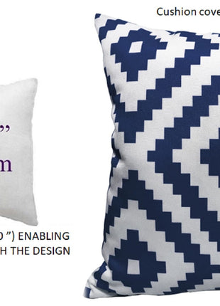 OLIVIA ROCCO Nairobi Navy Waterproof Outdoor Cushion Covers 43x43 CM Weather-Resistant