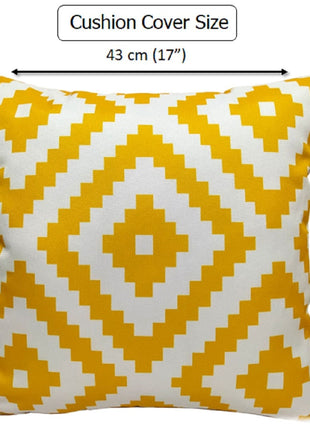 OLIVIA ROCCO Nairobi Ochre Waterproof Outdoor Cushion Covers 43 X 43 cm Weather Resistant