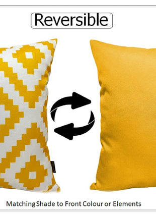 OLIVIA ROCCO Nairobi Ochre Waterproof Outdoor Cushion Covers 43 X 43 cm Weather Resistant
