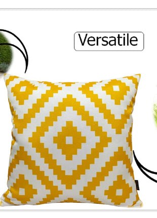 OLIVIA ROCCO Nairobi Ochre Waterproof Outdoor Cushion Covers 43 X 43 cm Weather Resistant