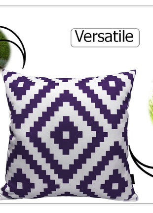 OLIVIA ROCCO Outdoor Scatter Cushion Covers Nairobi Purple 43 X 43 cm Waterproof Weather