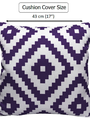OLIVIA ROCCO Outdoor Scatter Cushion Covers Nairobi Purple 43 X 43 cm Waterproof Weather