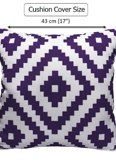 OLIVIA ROCCO Outdoor Scatter Cushion Covers Nairobi Purple 43 X 43 cm Waterproof Weather